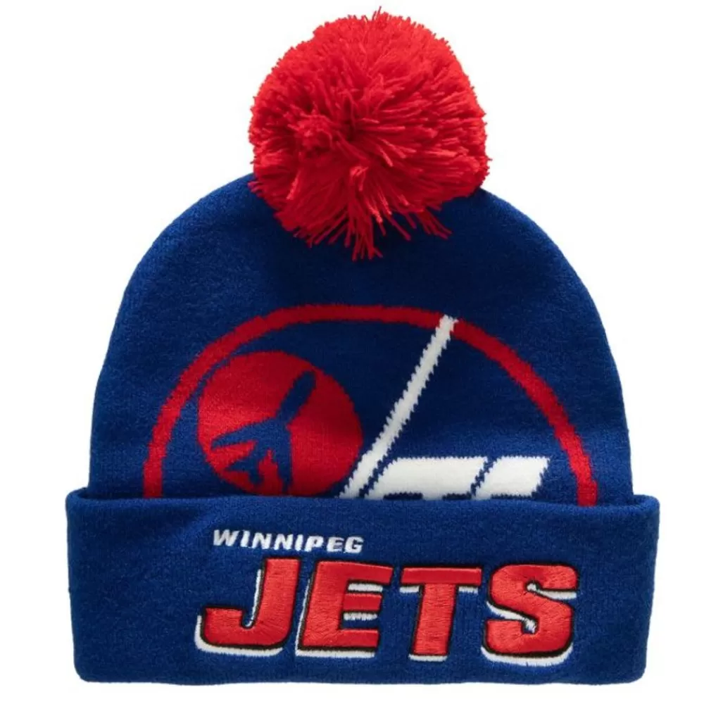 Headwear Mitchell & Ness -Punch Out Pom Knit Winnipeg Jets
