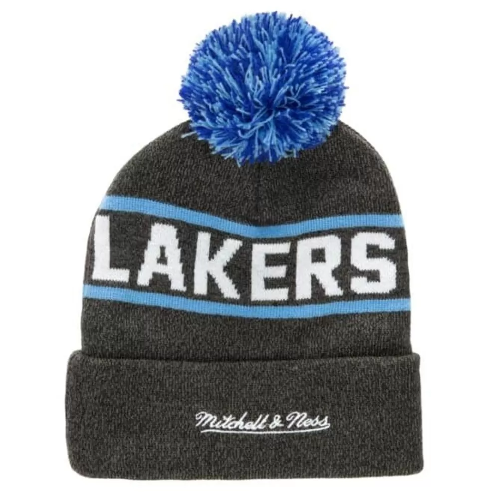 Headwear Mitchell & Ness -Reload 2.0 Pom Knit Beanie Los Angeles Lakers