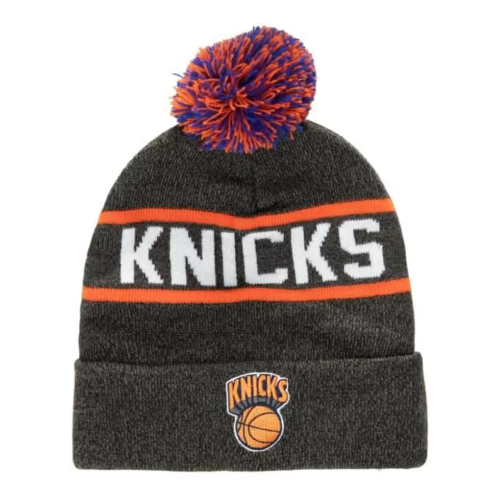 Headwear Mitchell & Ness -Reload 2.0 Pom Knit Beanie New York Knicks