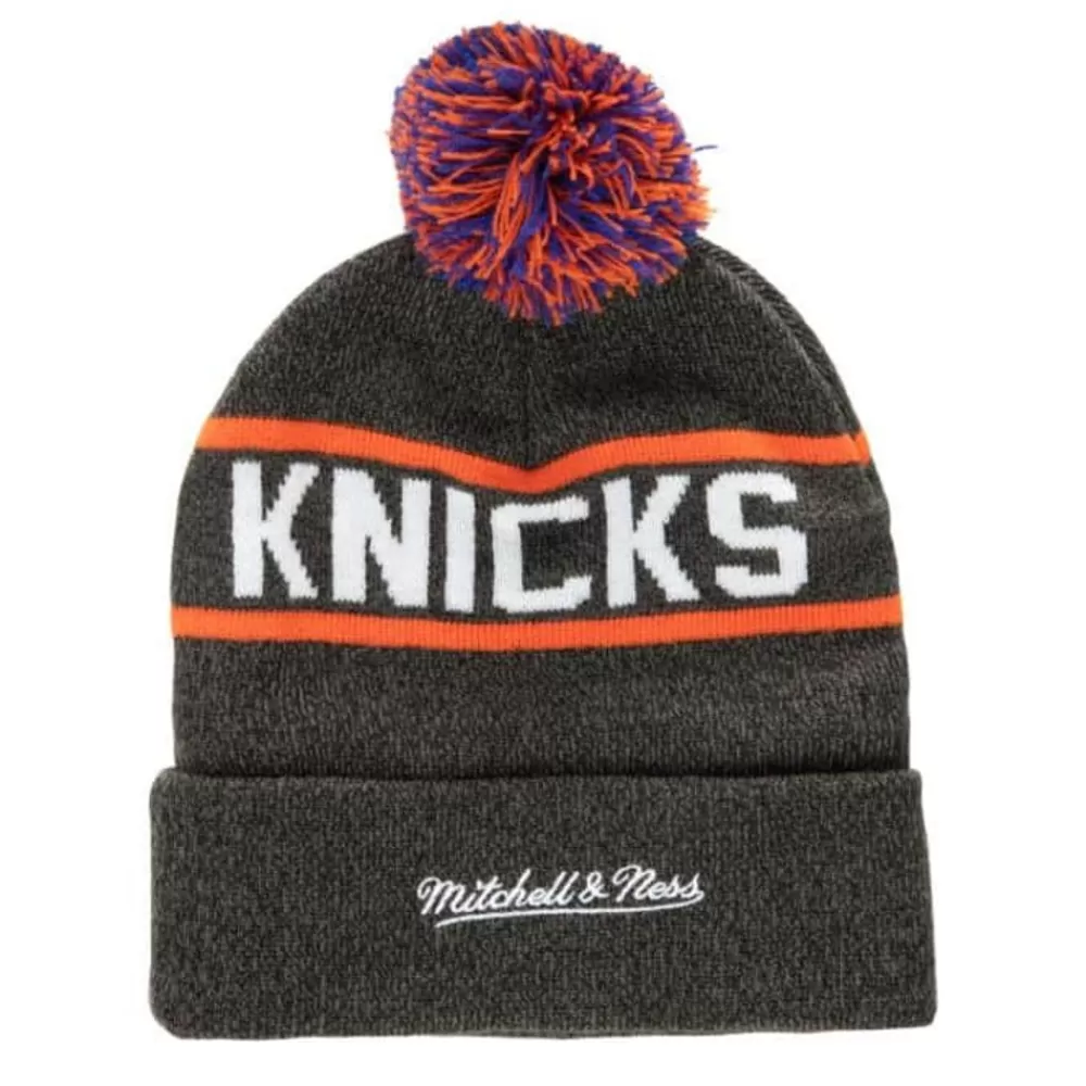 Headwear Mitchell & Ness -Reload 2.0 Pom Knit Beanie New York Knicks