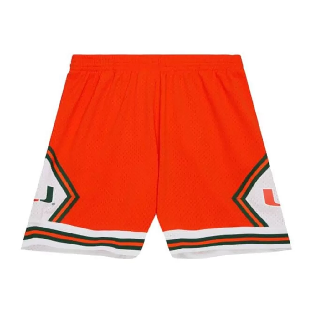 Shorts Mitchell & Ness -Replica University Of Miami 1992 Shorts