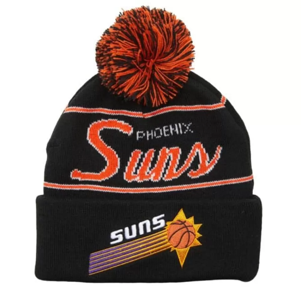 Headwear Mitchell & Ness -Script Pom Beanie Hwc Phoenix Suns