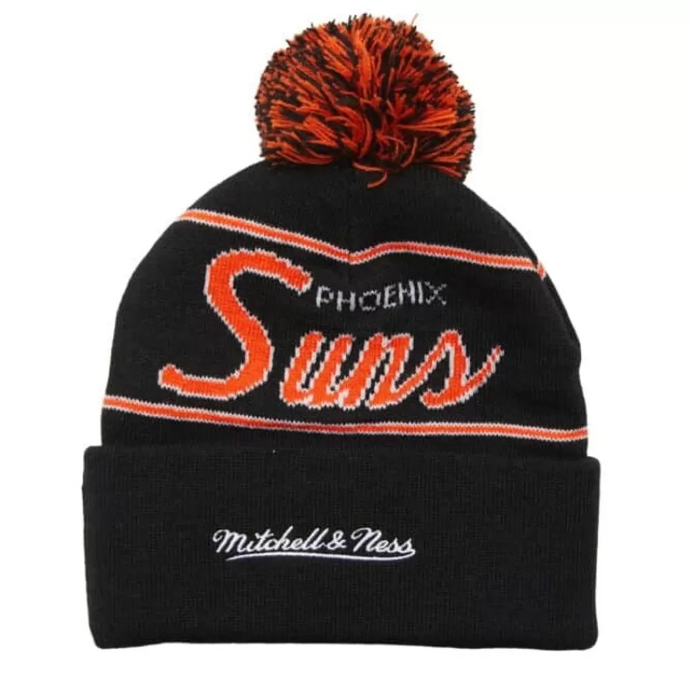 Headwear Mitchell & Ness -Script Pom Beanie Hwc Phoenix Suns