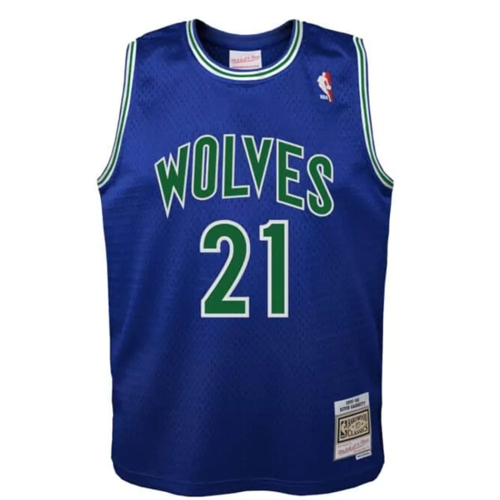 Apparel Mitchell & Ness Big Kids-Swingman Kevin Garnett Minnesota Timberwolves Road 1995-96 Jersey