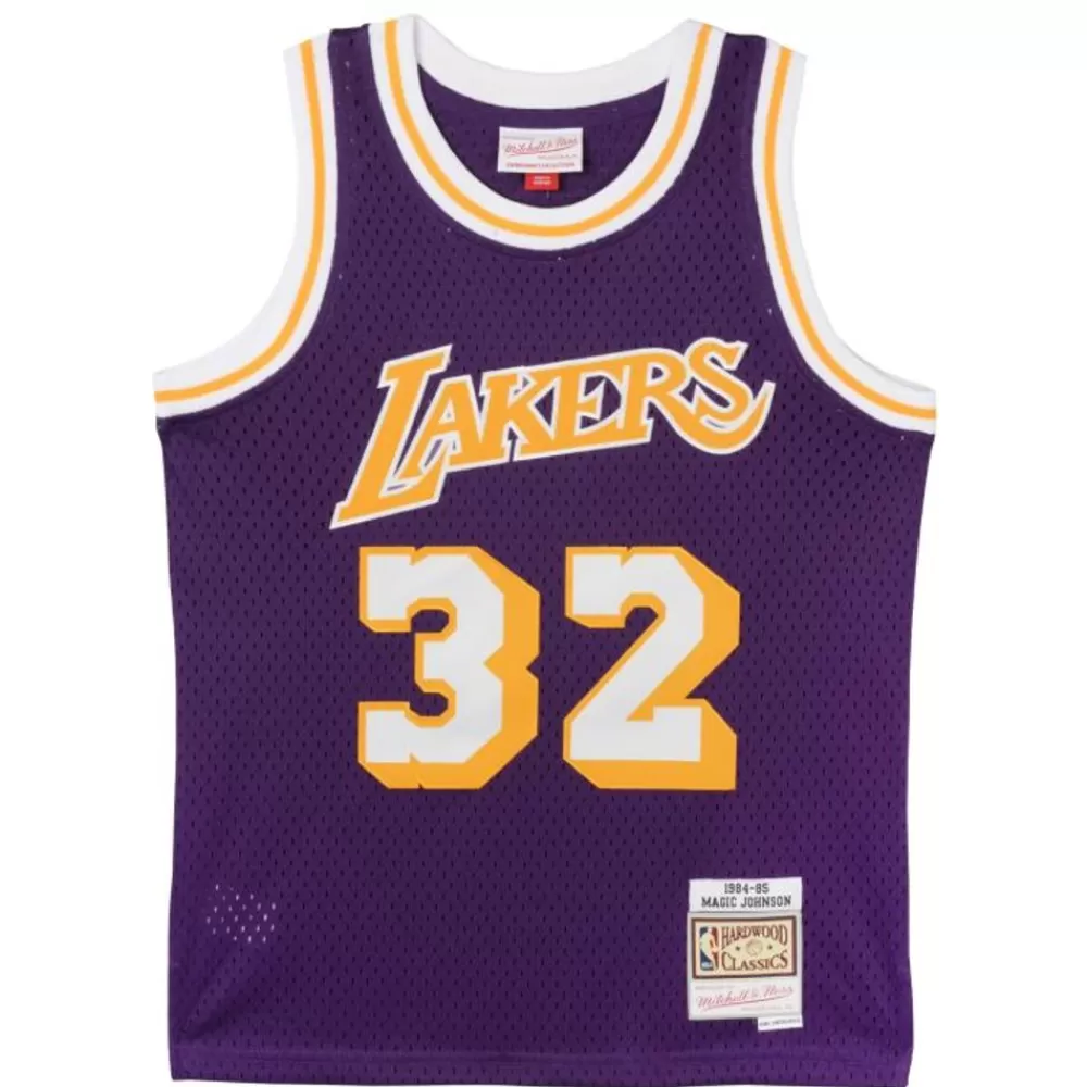 Apparel Mitchell & Ness Big Kids-Swingman Magic Johnson Los Angeles Lakers Road 1984-85 Jersey