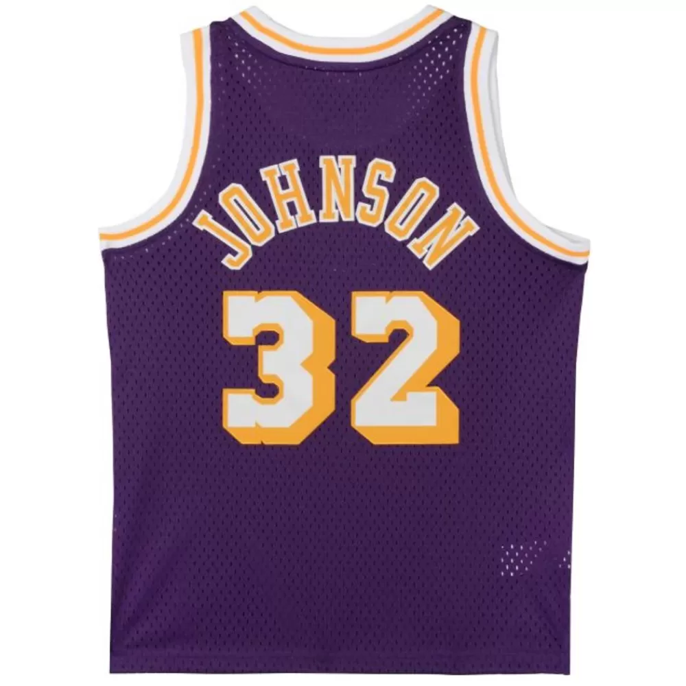 Apparel Mitchell & Ness Big Kids-Swingman Magic Johnson Los Angeles Lakers Road 1984-85 Jersey