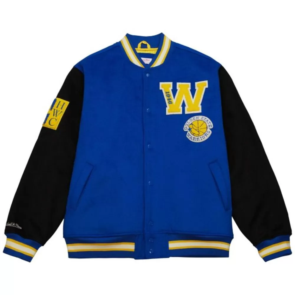 Apparel Mitchell & Ness Jackets & Outerwear-Team Legacy Varsity Jacket Golden State Warriors