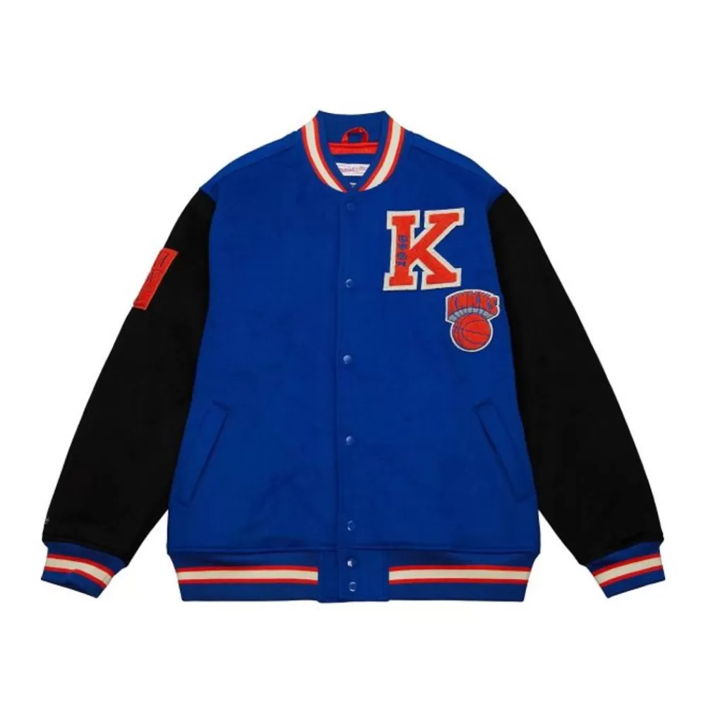 Apparel Mitchell & Ness Jackets & Outerwear-Team Legacy Varsity Jacket New York Knicks