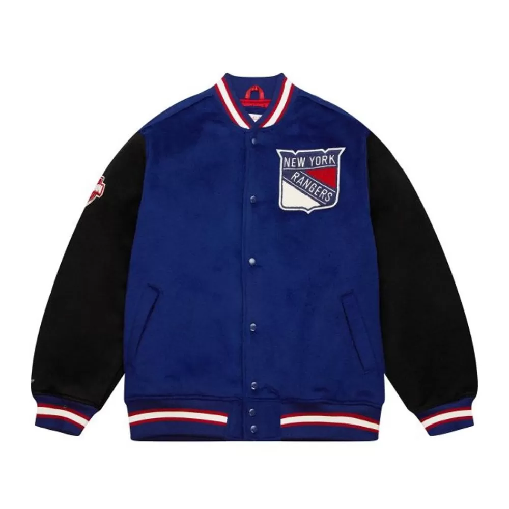 Apparel Mitchell & Ness Jackets & Outerwear-Team Legacy Varsity Jacket New York Rangers