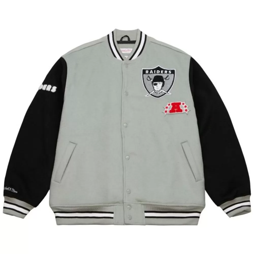 Apparel Mitchell & Ness Jackets & Outerwear-Team Legacy Varsity Jacket Oakland Raiders