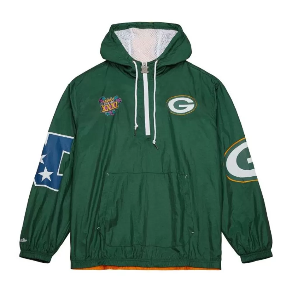 Apparel Mitchell & Ness Jackets & Outerwear-Team Og 2.0 Anorak Windbreaker Green Bay Packers