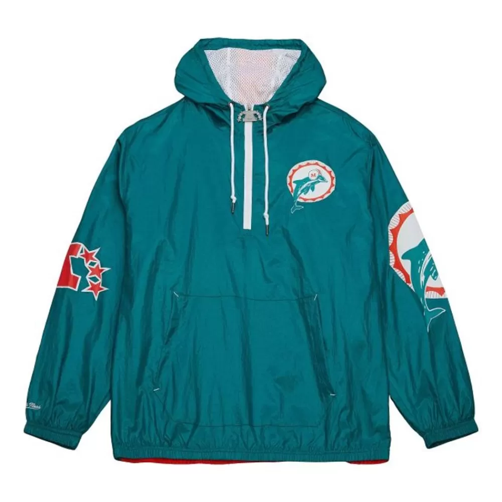 Apparel Mitchell & Ness Jackets & Outerwear-Team Og 2.0 Anorak Windbreaker Miami Dolphins