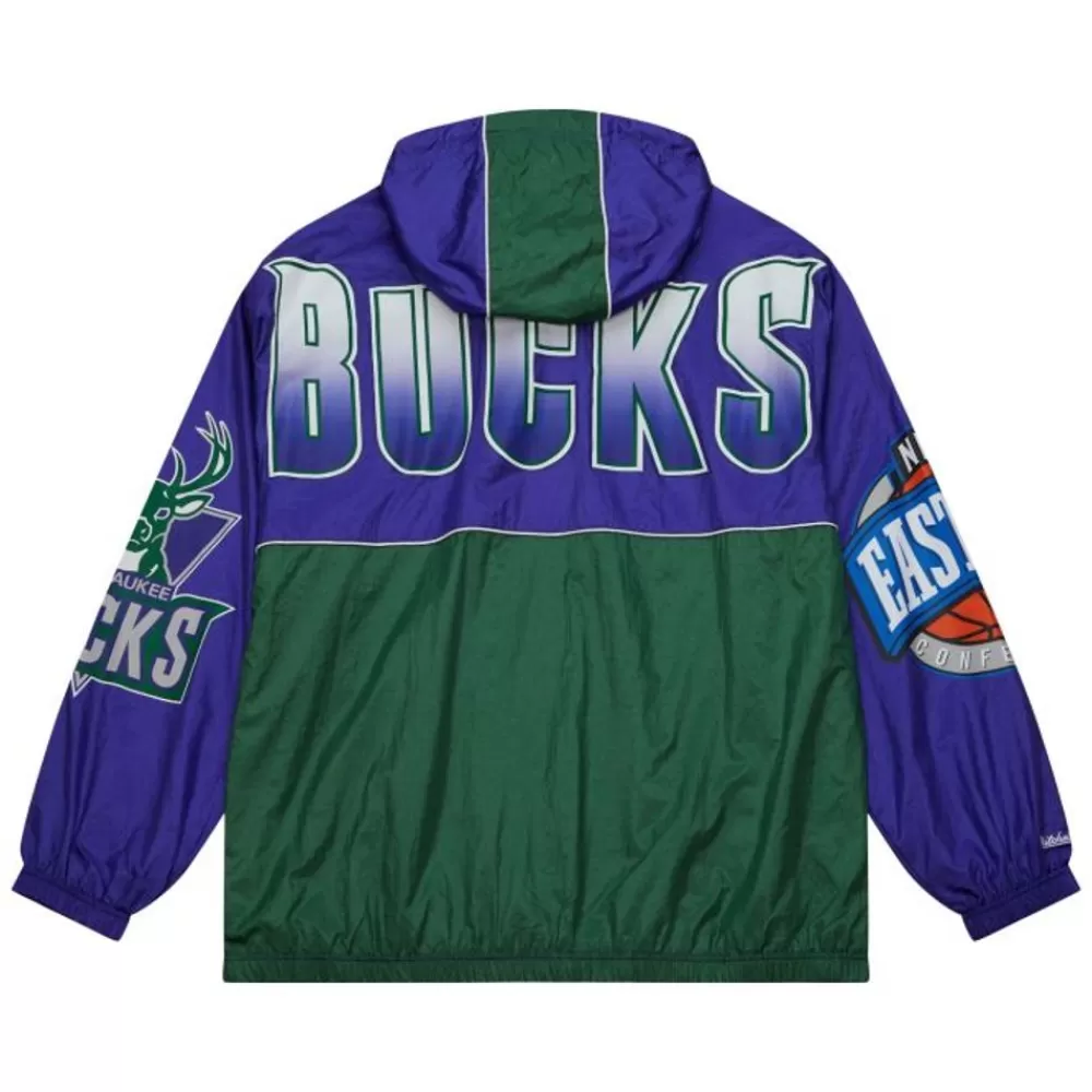 Apparel Mitchell & Ness Jackets & Outerwear-Team Og 2.0 Anorak Windbreaker Milwaukee Bucks