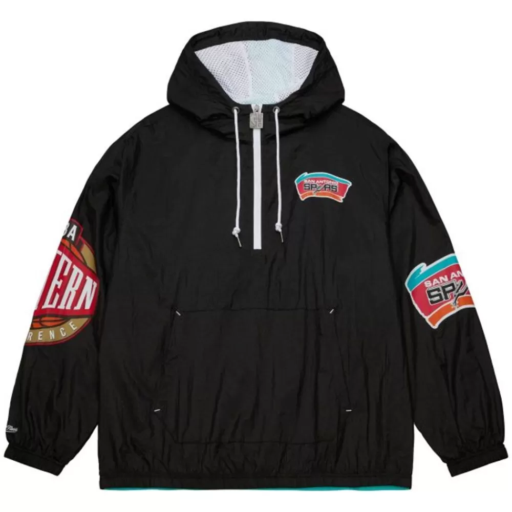 Apparel Mitchell & Ness Jackets & Outerwear-Team Og 2.0 Anorak Windbreaker San Antonio Spurs