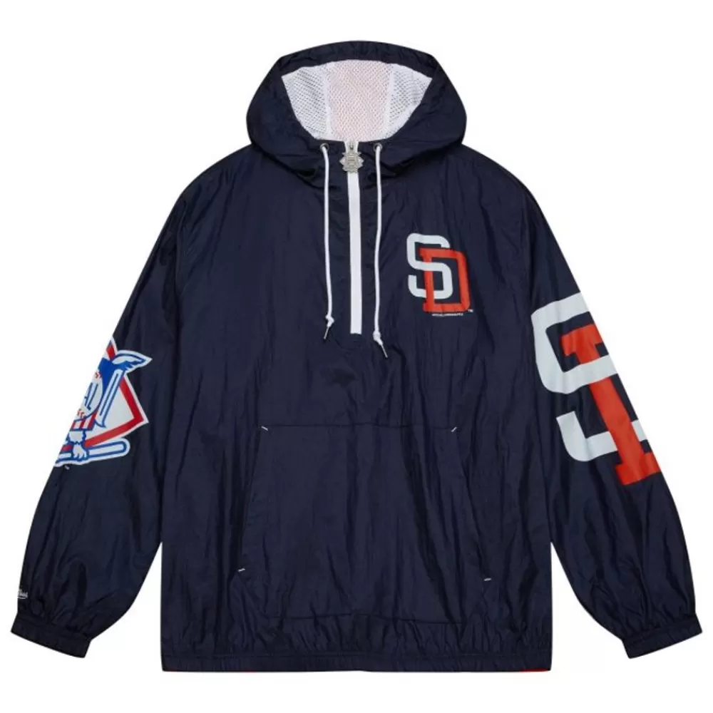 Apparel Mitchell & Ness Jackets & Outerwear-Team Og 2.0 Anorak Windbreaker San Diego Padres