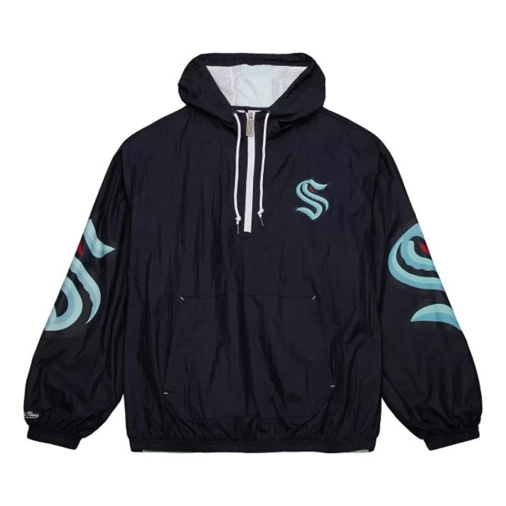 Apparel Mitchell & Ness Jackets & Outerwear-Team Og 2.0 Anorak Windbreaker Seattle Kraken