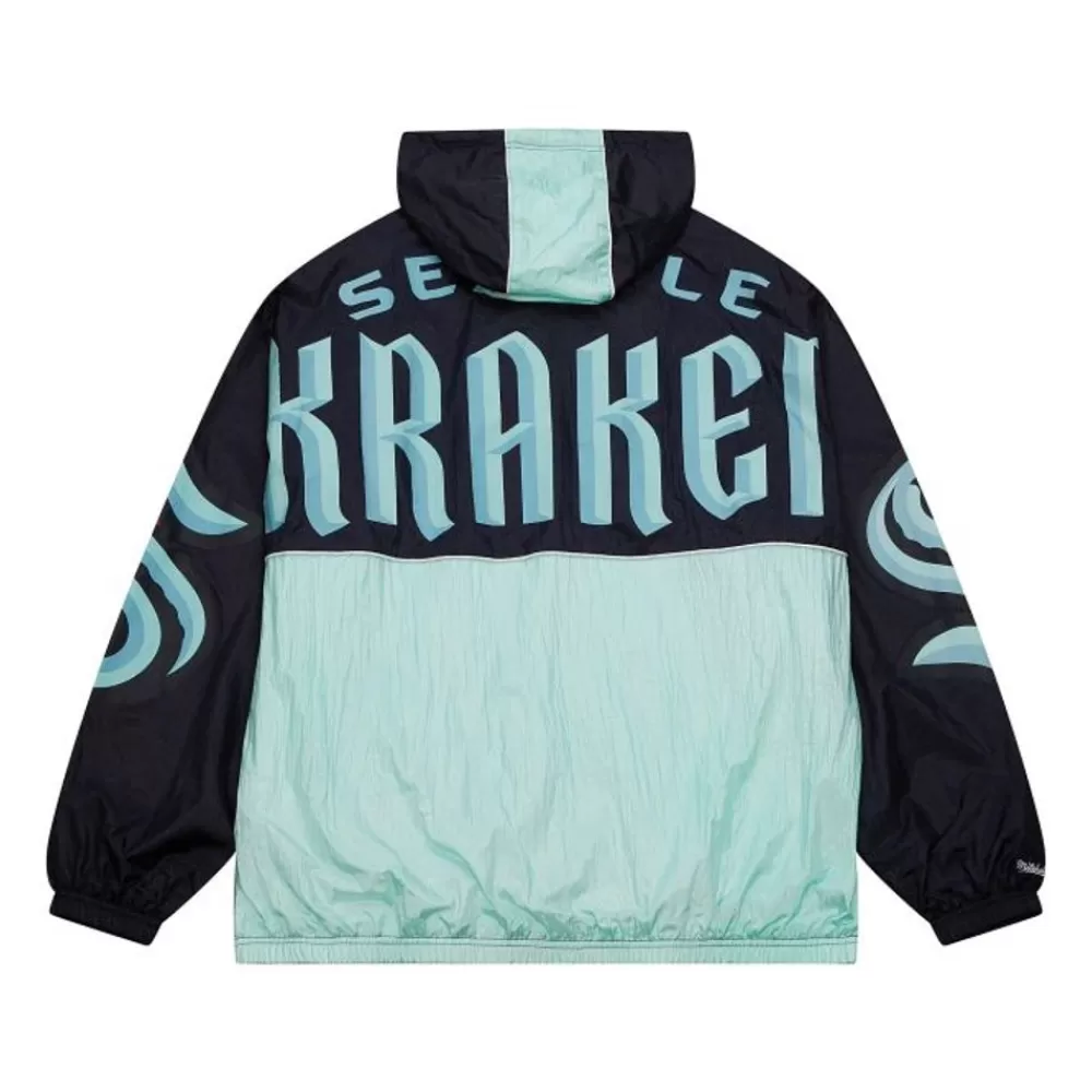 Apparel Mitchell & Ness Jackets & Outerwear-Team Og 2.0 Anorak Windbreaker Seattle Kraken