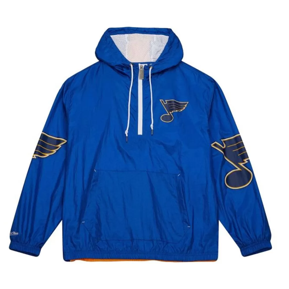 Apparel Mitchell & Ness Jackets & Outerwear-Team Og 2.0 Anorak Windbreaker St. Louis Blues