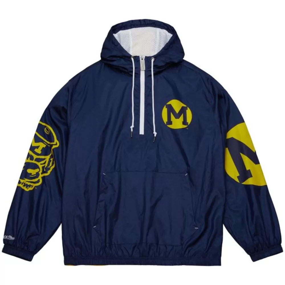 Apparel Mitchell & Ness Jackets & Outerwear-Team Og 2.0 Anorak Windbreaker University Of Michigan