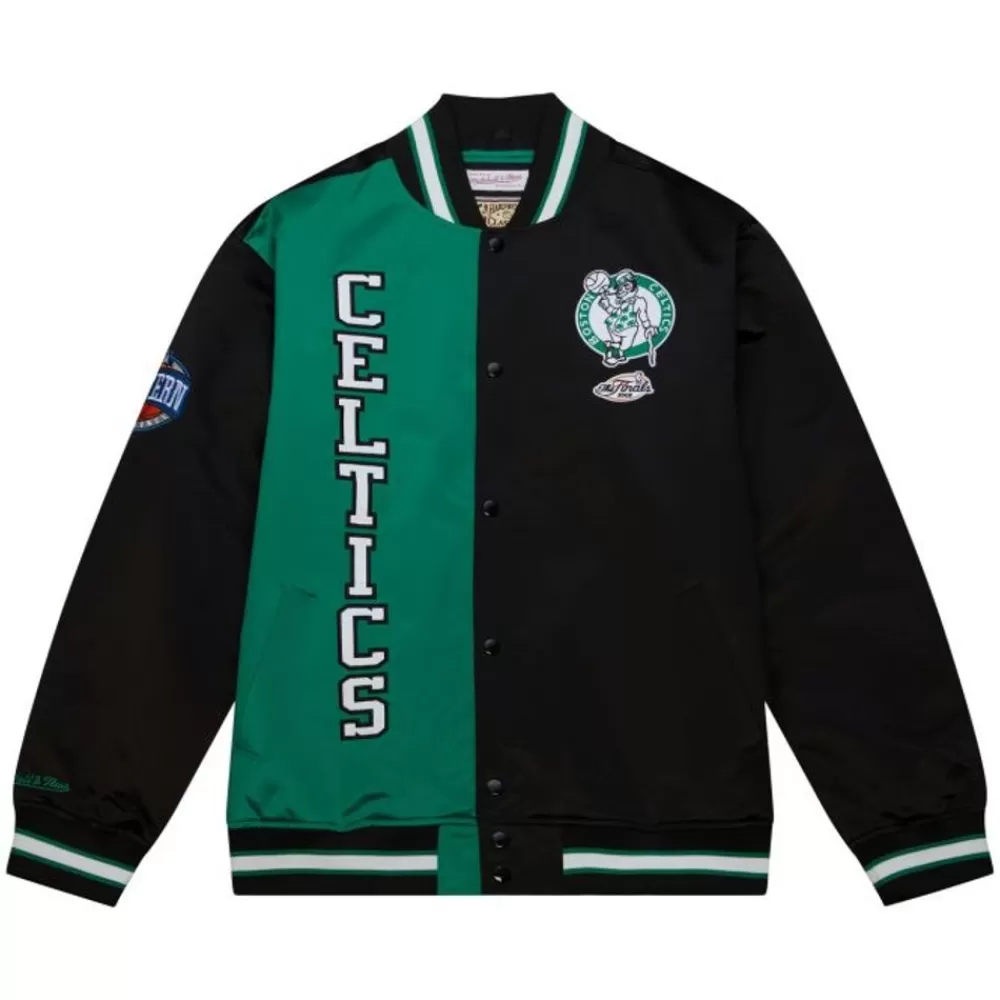 Apparel Mitchell & Ness Jackets & Outerwear-Team Og 2.0 Lightweight Satin Jacket Boston Celtics