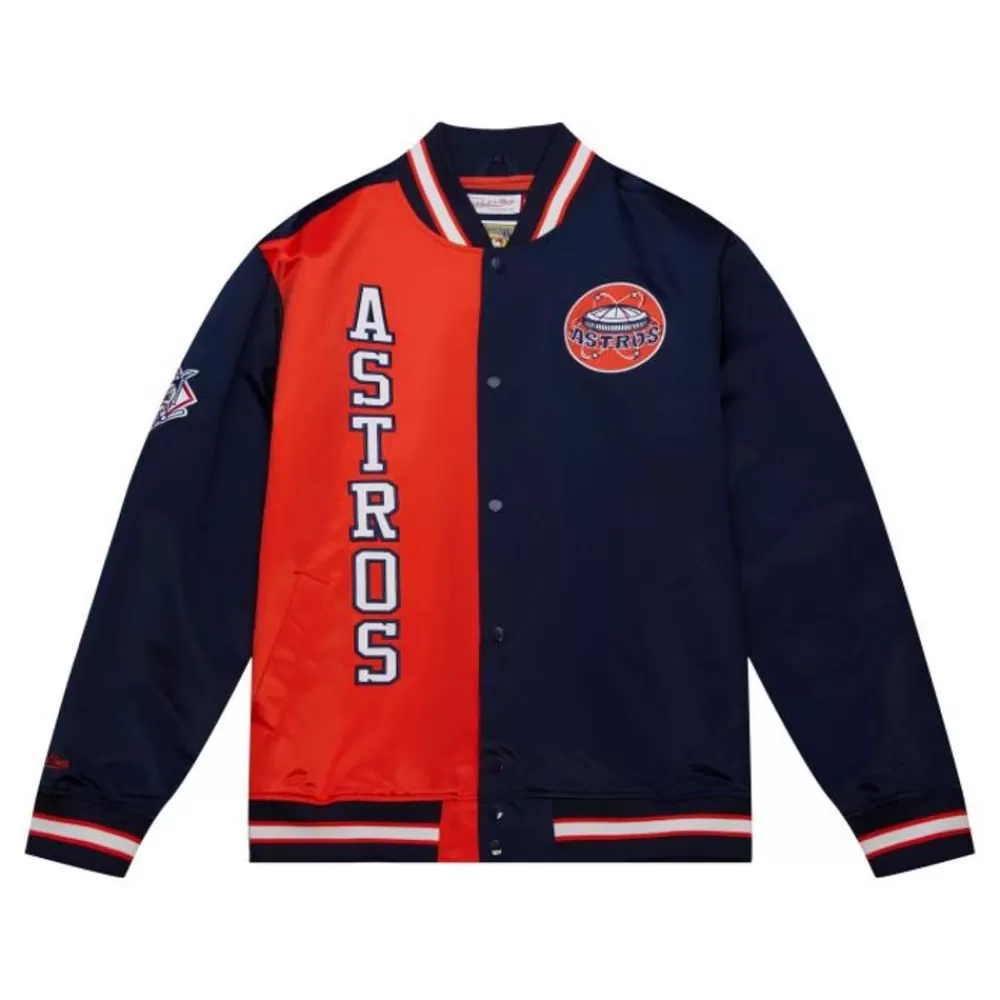 Apparel Mitchell & Ness Jackets & Outerwear-Team Og 2.0 Lightweight Satin Jacket Houston Astros