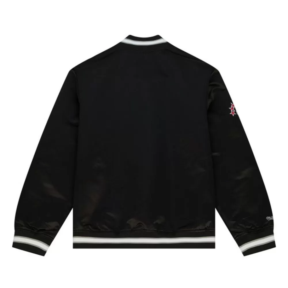 Apparel Mitchell & Ness Jackets & Outerwear-Team Og 2.0 Lightweight Satin Jacket Oakland Raiders