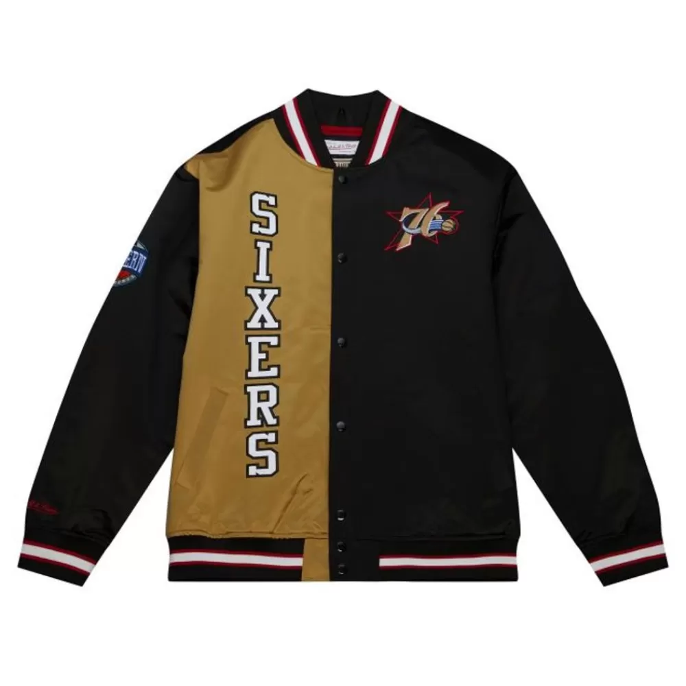 Apparel Mitchell & Ness Jackets & Outerwear-Team Og 2.0 Lightweight Satin Jacket Philadelphia 76Ers