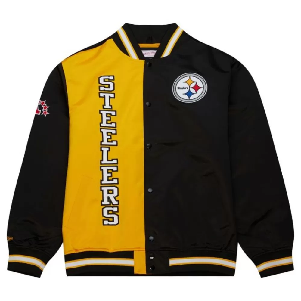 Apparel Mitchell & Ness Jackets & Outerwear-Team Og 2.0 Lightweight Satin Jacket Pittsburgh Steelers