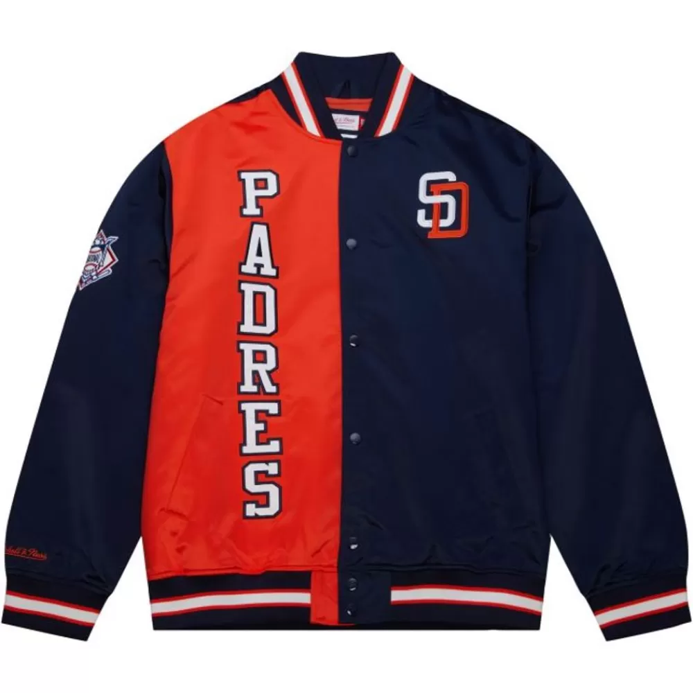 Apparel Mitchell & Ness Jackets & Outerwear-Team Og 2.0 Lightweight Satin Jacket San Diego Padres