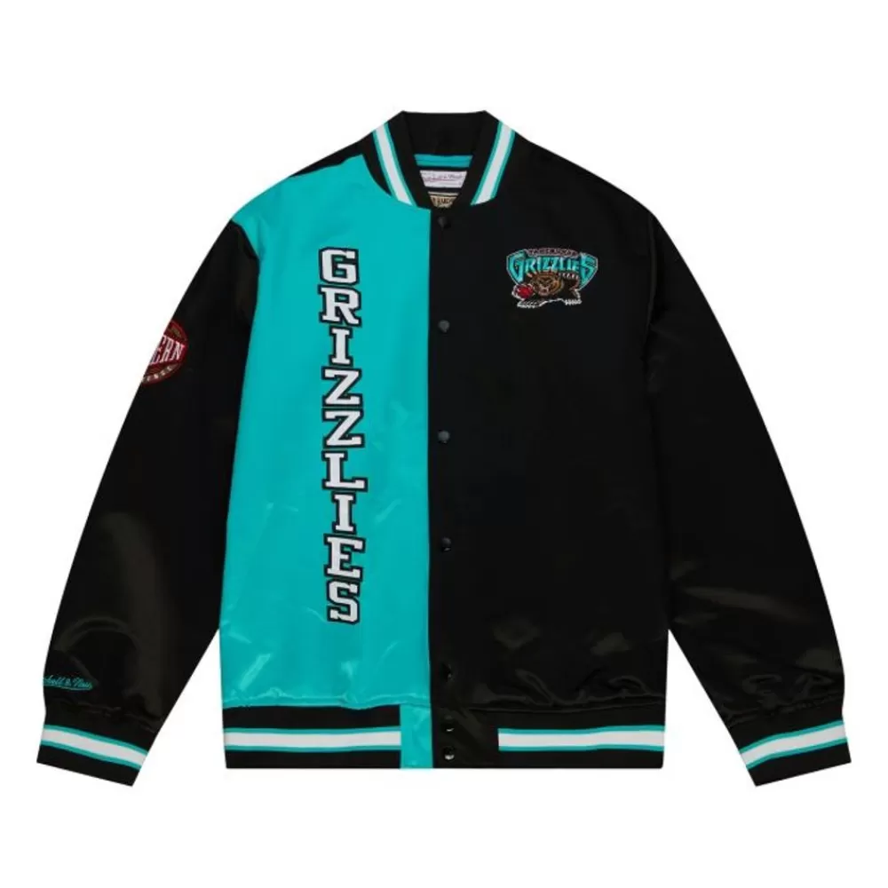 Apparel Mitchell & Ness Jackets & Outerwear-Team Og 2.0 Lightweight Satin Jacket Vancouver Grizzlies