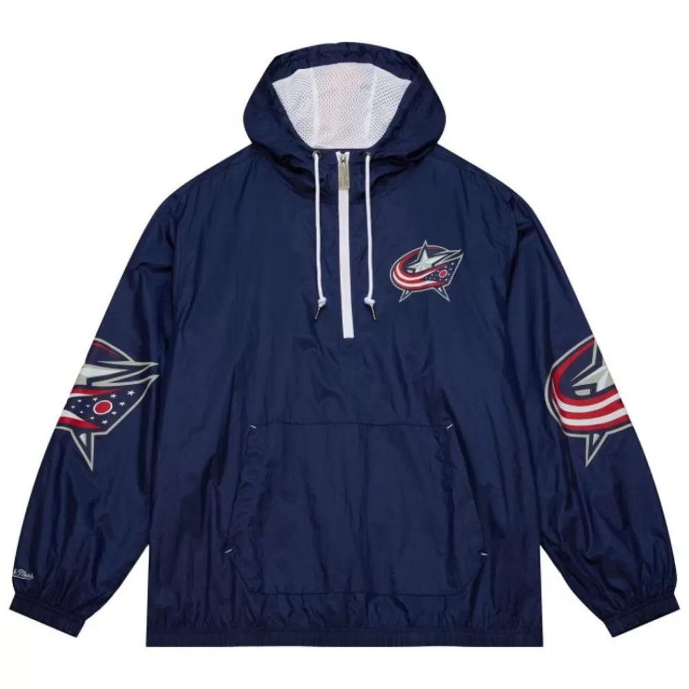 Apparel Mitchell & Ness Jackets & Outerwear-Team Og Anorak Windbreaker Columbus Blue Jackets