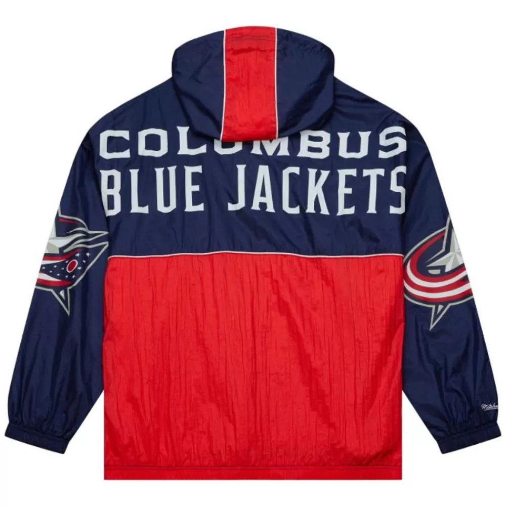 Apparel Mitchell & Ness Jackets & Outerwear-Team Og Anorak Windbreaker Columbus Blue Jackets