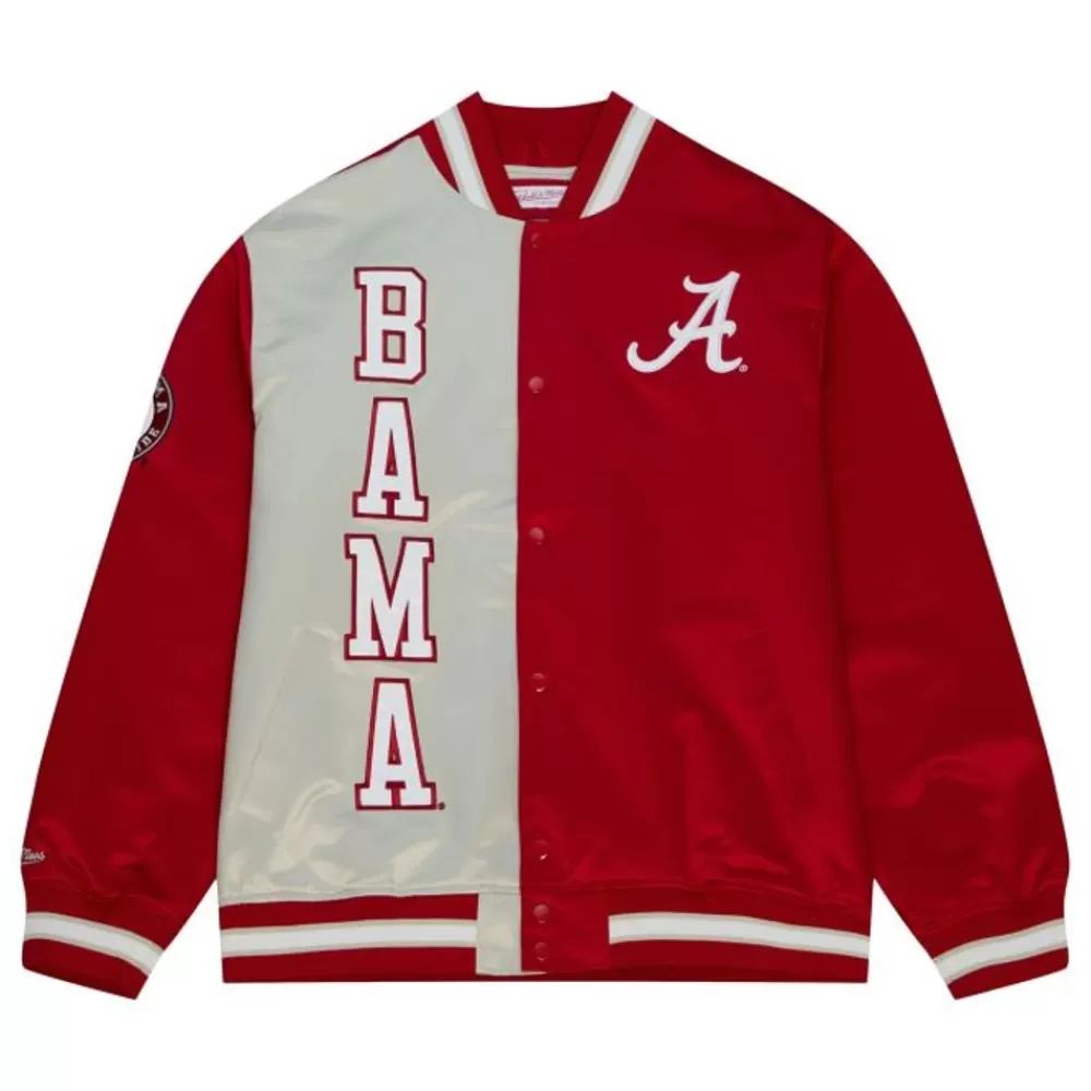 Apparel Mitchell & Ness Jackets & Outerwear-Team Og Lightweight Satin Jacket University Of Alabama