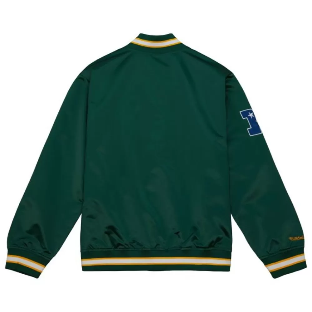 Apparel Mitchell & Ness Jackets & Outerwear-Team Og Lw Satin Jacket Green Bay Packers