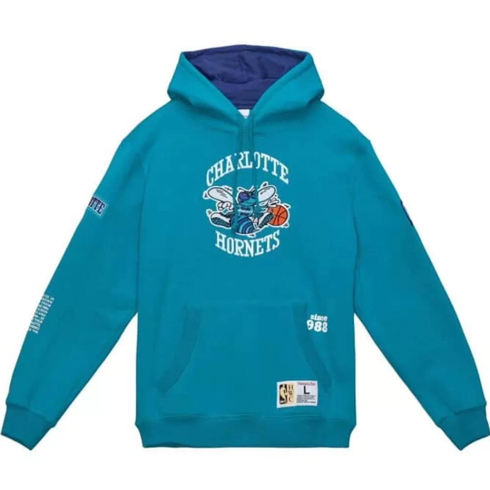Apparel Mitchell & Ness Hoodies & Sweatshirts-Team Origins Fleece Hoody Charlotte Hornets