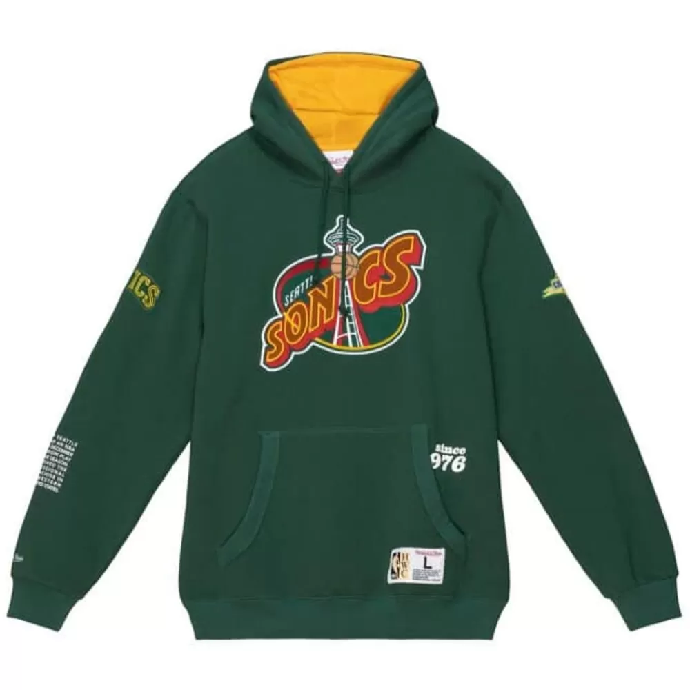 Apparel Mitchell & Ness Hoodies & Sweatshirts-Team Origins Fleece Hoody Seattle Supersonics
