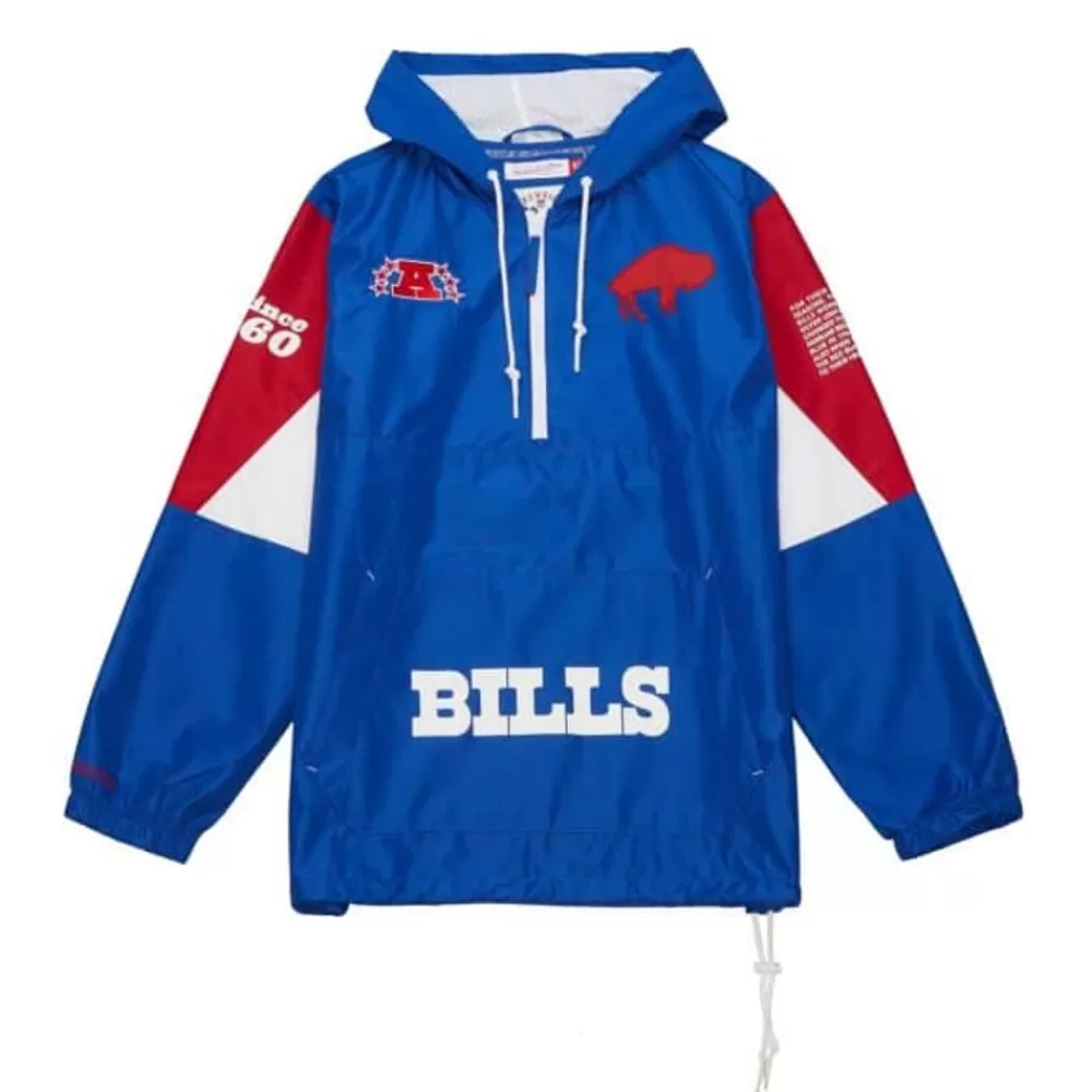 Apparel Mitchell & Ness Jackets & Outerwear-Team Origins Pullover Anorak Buffalo Bills