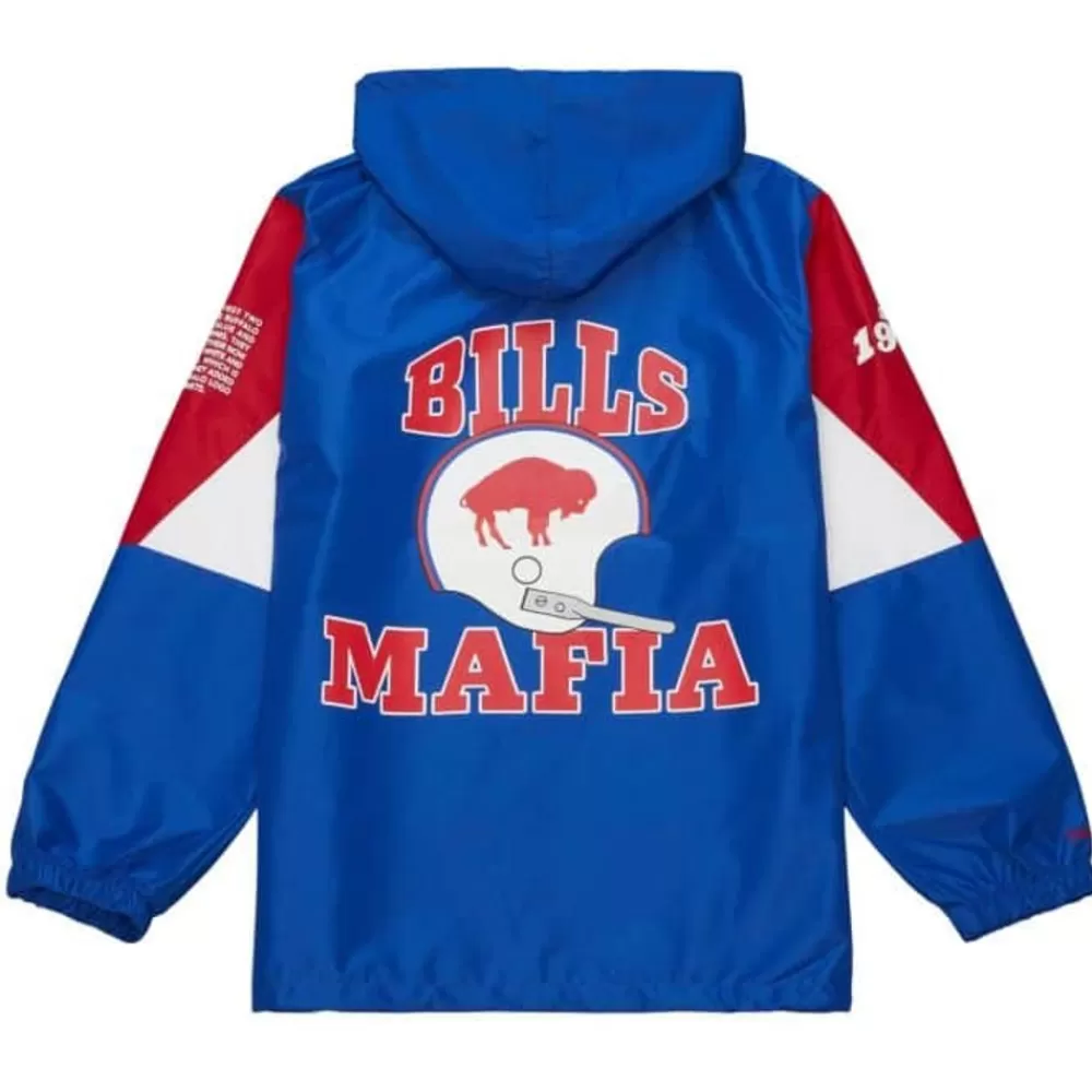 Apparel Mitchell & Ness Jackets & Outerwear-Team Origins Pullover Anorak Buffalo Bills