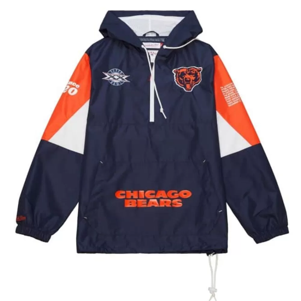 Apparel Mitchell & Ness Jackets & Outerwear-Team Origins Pullover Anorak Chicago Bears