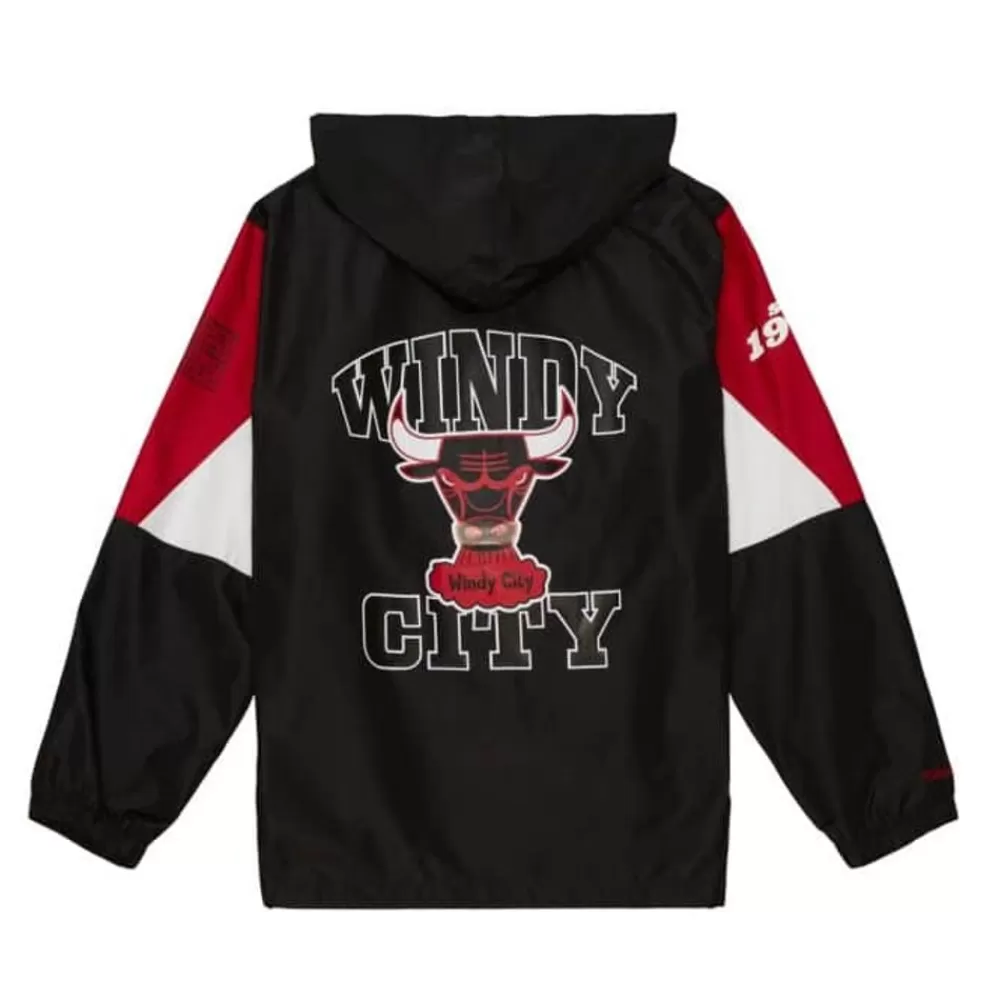 Apparel Mitchell & Ness Jackets & Outerwear-Team Origins Pullover Anorak Chicago Bulls