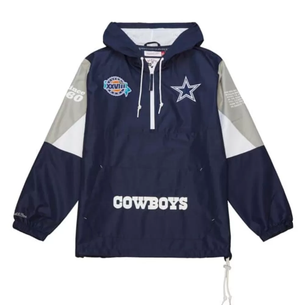 Apparel Mitchell & Ness Jackets & Outerwear-Team Origins Pullover Anorak Dallas Cowboys