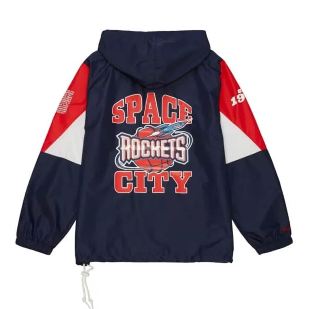 Apparel Mitchell & Ness Jackets & Outerwear-Team Origins Pullover Anorak Houston Rockets