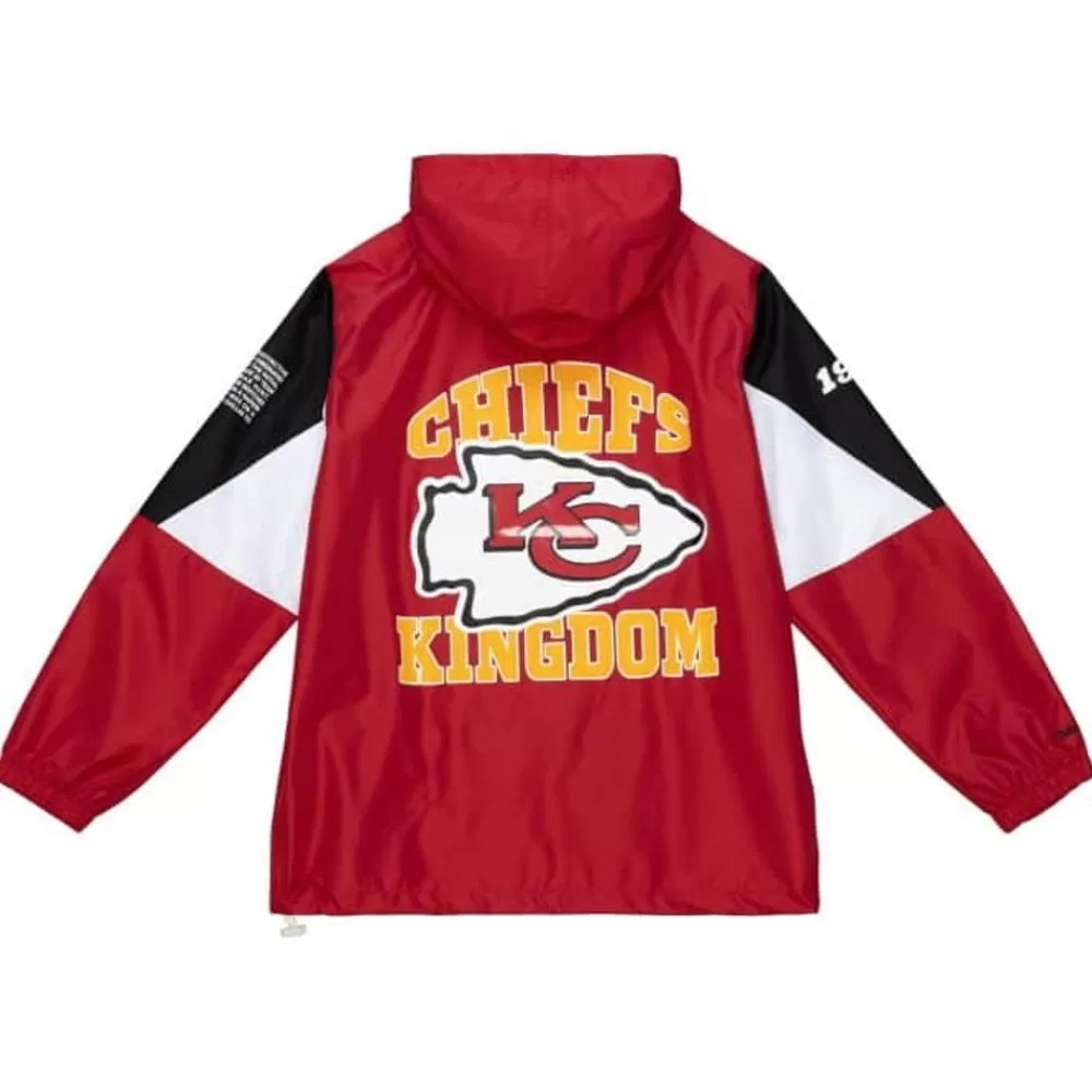 Apparel Mitchell & Ness Jackets & Outerwear-Team Origins Pullover Anorak Kansas City Chiefs