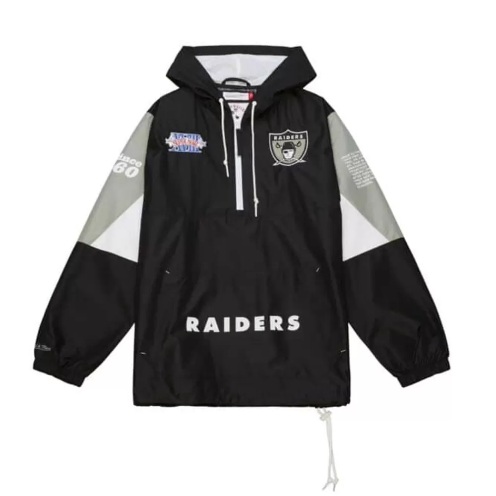 Apparel Mitchell & Ness Jackets & Outerwear-Team Origins Pullover Anorak Oakland Raiders