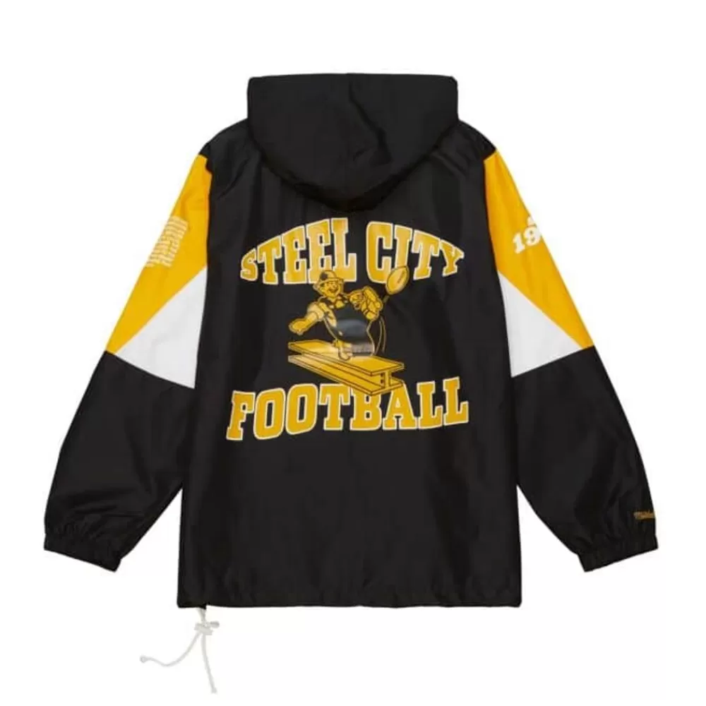 Apparel Mitchell & Ness Jackets & Outerwear-Team Origins Pullover Anorak Pittsburgh Steelers