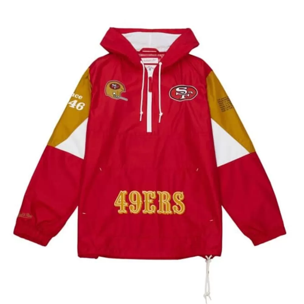 Apparel Mitchell & Ness Jackets & Outerwear-Team Origins Pullover Anorak San Francisco 49Ers