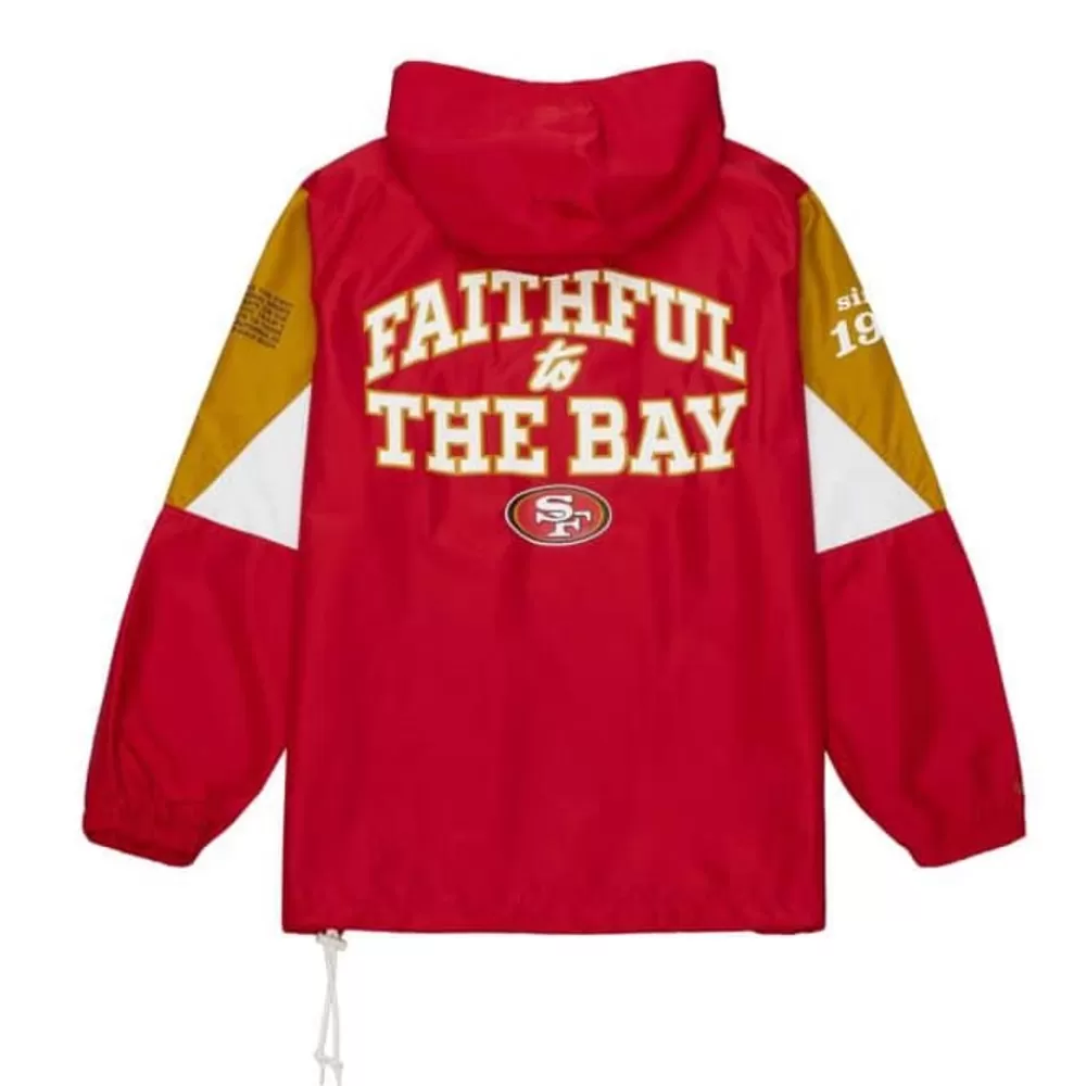 Apparel Mitchell & Ness Jackets & Outerwear-Team Origins Pullover Anorak San Francisco 49Ers