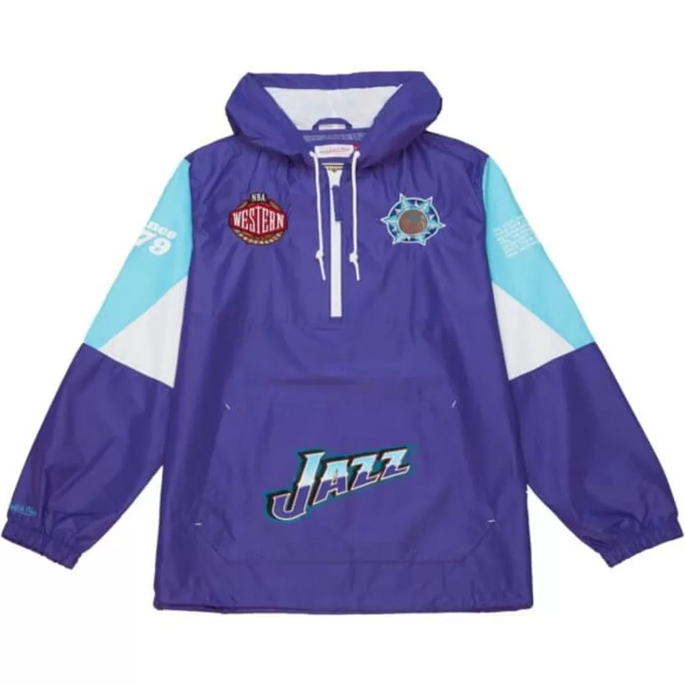 Apparel Mitchell & Ness Jackets & Outerwear-Team Origins Pullover Anorak Utah Jazz