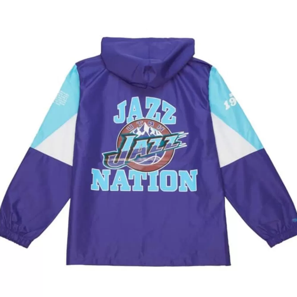 Apparel Mitchell & Ness Jackets & Outerwear-Team Origins Pullover Anorak Utah Jazz