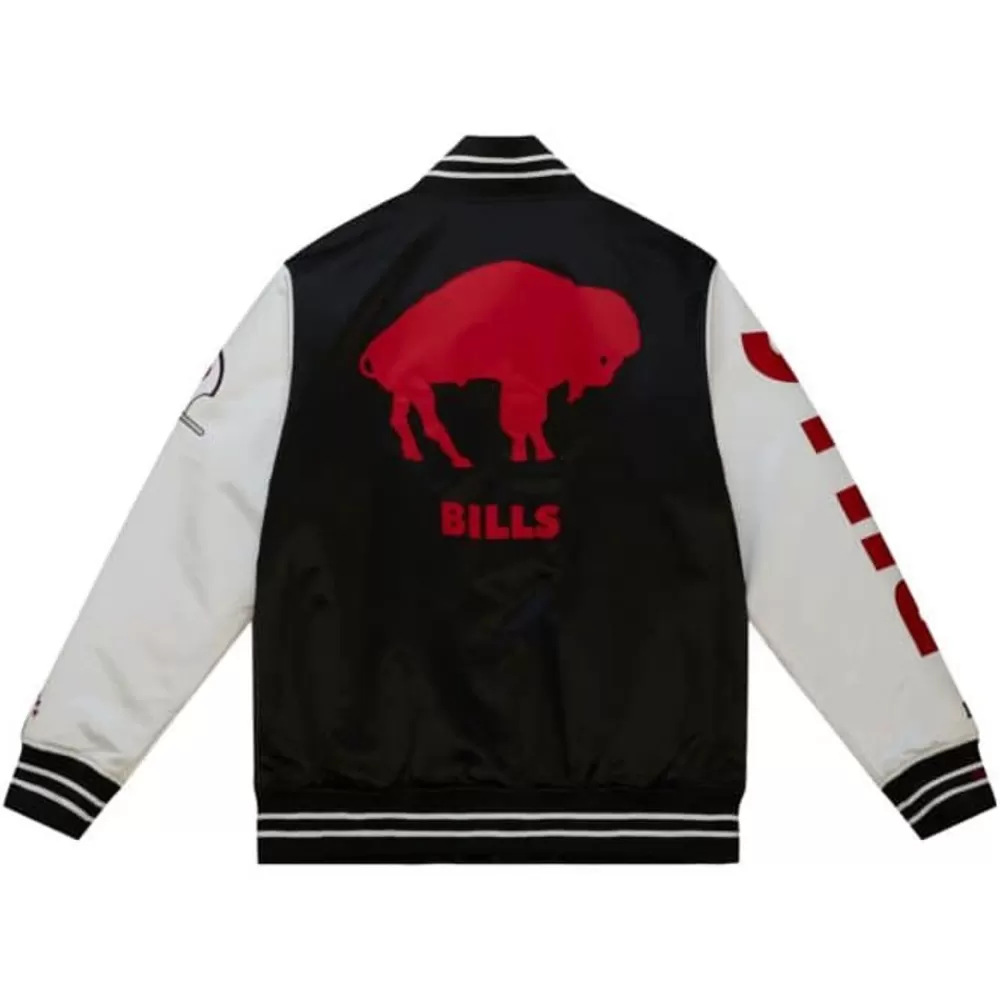 Apparel Mitchell & Ness Jackets & Outerwear-Team Origins Varsity Satin Jacket Buffalo Bills